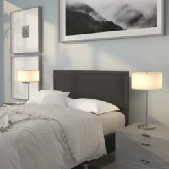 Flash Furniture Melbourne Modern Metal Upholstered Headboard