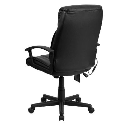 Flash Furniture High Back Massaging Executive Swivel Office Chair in Black Leather 2 Flash Furniture High Back Massaging Executive Swivel Office Chair in Black Leather - Image 2