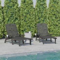 Flash Furniture Monterey Set of 2 Adjustable All-Weather Adirondack Loungers