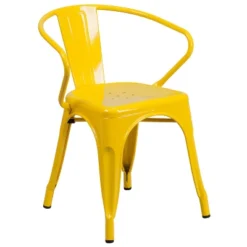Flash Furniture Commercial Grade Metal Indoor-Outdoor Chair with Arms -Flash Furniture Sale Store GUEST ce929f63 d8a1 4559 9f80 4511badf8dfe