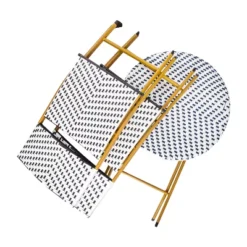 Flash Furniture Rouen 3-Piece French Bistro Set - Folding PE Rattan Table & Chairs -Flash Furniture Sale Store GUEST cfb3ff7e 1e1b 440c b1c5 f1ec361496c8