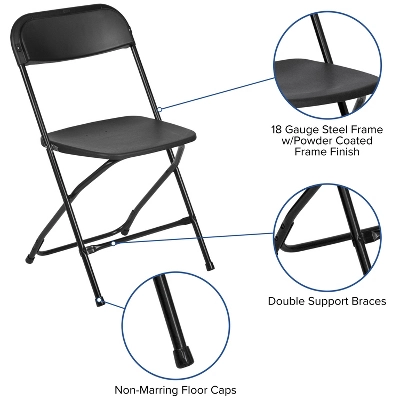 Flash Furniture Hercules™ Series Plastic Folding Chairs, 6-Pack - 650lb Capacity 9 Flash Furniture Hercules™ Series Plastic Folding Chairs, 6-Pack - 650lb Capacity - Image 9