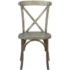 Flash Furniture Advantage Gray Wash Dark Driftwood X-Back Chair