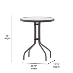 Flash Furniture Lila 23.75" Round Glass Metal Table with 2 Aluminum Slat Stack Chairs -Flash Furniture Sale Store GUEST d0fd63f9 456d 4f55 ad1f a3f40b0e8f88