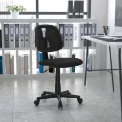 Flash Furniture Fundamentals Mid-Back Mesh Swivel Task Office Chair with Pivot Back