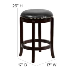 Flash Furniture 24'' Backless Wood Counter Height Stool with LeatherSoft Swivel Seat 9 Flash Furniture 24'' Backless Wood Counter Height Stool with LeatherSoft Swivel Seat -Flash Furniture Sale Store GUEST d16fa711 921e 4dda a675 290362b49dab