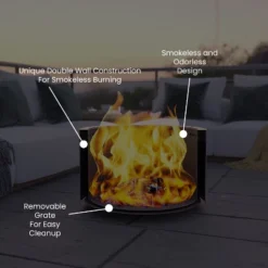 Flash Furniture Titus 19.5-Inch Smokeless Portable Wood Burning Fire Pit -Flash Furniture Sale Store GUEST d22002e8 04b6 4389 bf12 174c65cd37ca