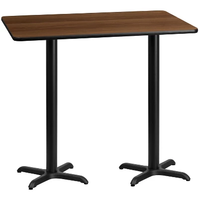 Flash Furniture 30" x 60" Rectangular Bar Height Table with Dual X-Bases 2 Flash Furniture 30" x 60" Rectangular Bar Height Table with Dual X-Bases - Image 2