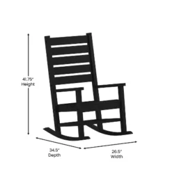 Flash Furniture Manchester Contemporary Rocking Chair, All-Weather HDPE Indoor/Outdoor Rocker -Flash Furniture Sale Store GUEST d27e5fcb 3512 45b2 9c58 62c25051389f