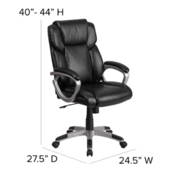 Flash Furniture Mid-Back LeatherSoft Executive Swivel Office Chair with Padded Arms -Flash Furniture Sale Store GUEST d2895d54 166f 4ed7 81c2 1ecade56262c