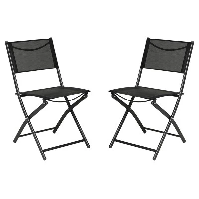 Flash Furniture Brazos Set of 2 Indoor/Outdoor Folding Chairs with Flex Comfort Mesh 5 Flash Furniture Brazos Set of 2 Indoor/Outdoor Folding Chairs with Flex Comfort Mesh - Image 5