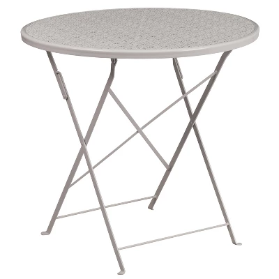 Flash Furniture Oia Commercial Grade 30" Round Indoor-Outdoor Steel Folding Patio Table 11 Flash Furniture Oia Commercial Grade 30" Round Indoor-Outdoor Steel Folding Patio Table - Image 11