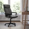 Flash Furniture Raya High Back Black LeatherSoft Executive Swivel Office Chair