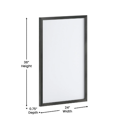 Flash Furniture Bristol Wall Mount White Board with Black Pine Frame and Accessories 6 Flash Furniture Bristol Wall Mount White Board with Black Pine Frame and Accessories - Image 6