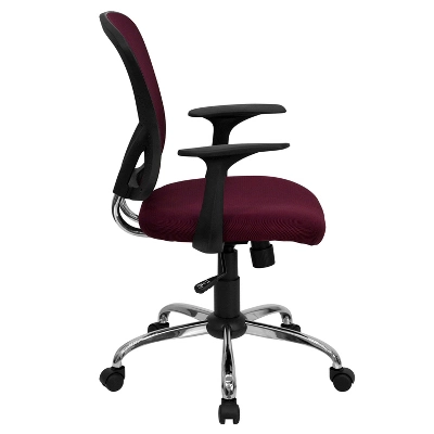 Flash Furniture Mid-Back Mesh Swivel Task Office Chair with Chrome Base and Arms 7 Flash Furniture Mid-Back Mesh Swivel Task Office Chair with Chrome Base and Arms - Image 7
