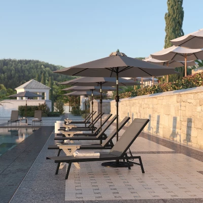 Flash Furniture Brazos All-Weather Adjustable 5-Position Outdoor Chaise Lounge 3 Flash Furniture Brazos All-Weather Adjustable 5-Position Outdoor Chaise Lounge - Image 3