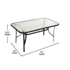 Flash Furniture Tory Commercial Grade Patio Table - 59 Inch Glass Top -Flash Furniture Sale Store GUEST d677262d ac1d 4033 9e96 025c35a955f8