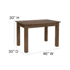Flash Furniture 46" x 30" Rectangular Solid Pine Farmhouse Dining Table -Flash Furniture Sale Store GUEST d6ca9b25 7965 4b6b a157 b68378b3b2d1