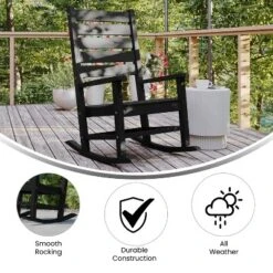 Flash Furniture Manchester Contemporary Rocking Chair, All-Weather HDPE Indoor/Outdoor Rocker -Flash Furniture Sale Store GUEST d786d64f 52ea 4553 bc6d 1242e02bbfc4