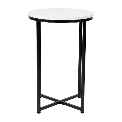 Flash Furniture Hampstead Collection Round Modern End Table with Crisscross Frame 12 Flash Furniture Hampstead Collection Round Modern End Table with Crisscross Frame - Image 12