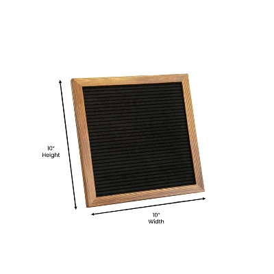 Flash Furniture Gracie 10x10 Felt Letter Board with Solid Wood Frame and 389 Character Set 5 Flash Furniture Gracie 10x10 Felt Letter Board with Solid Wood Frame and 389 Character Set - Image 5