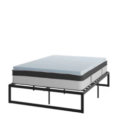 Flash Furniture 14-Inch Metal Platform Bed Frame with 12-Inch Pocket Spring Mattress & 2-Inch Cool Gel Memory Foam Topper Bundle -Flash Furniture Sale Store GUEST d8b06a7b 19c8 4ba3 b201 564979119c74