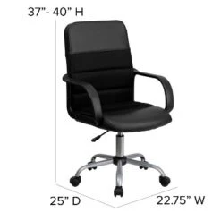 Flash Furniture Mid-Back Swivel Task Chair with Breathable Mesh and LeatherSoft Seat -Flash Furniture Sale Store GUEST da0748a2 e210 439a 925a 43c086627e82