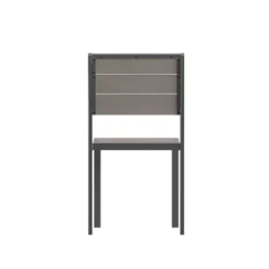 Flash Furniture Finch Commercial Stackable Patio Chair with Faux Teak Slats -Flash Furniture Sale Store GUEST dade2e2f a378 46be b7be bf2a6e7330db