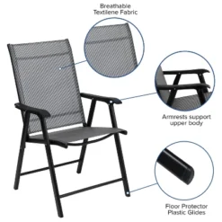 Flash Furniture Set of 2 Black Outdoor Folding Patio Sling Chairs -Flash Furniture Sale Store GUEST db31532f f081 4930 8c12 3bd13c44a31a