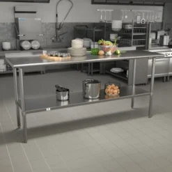 Flash Furniture 18 Gauge Stainless Steel Commercial Kitchen Prep and Work Table