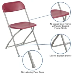 Flash Furniture Hercules™ Series Plastic Folding Chair - 2 Pack, 650lb Capacity -Flash Furniture Sale Store GUEST dcbf7e81 0047 4f27 b195 3445ad497ba3