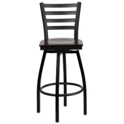 Flash Furniture Black Metal Swivel Barstool with Ladder Back & Padded Seat -Flash Furniture Sale Store GUEST dd0048c8 0d20 4fed 9757 8babeaab40f7