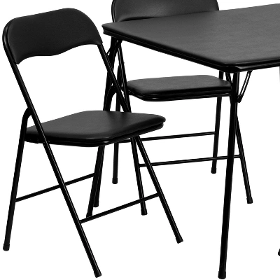 Flash Furniture 5-Piece Folding Card Table and Padded Chair Set 6 Flash Furniture 5-Piece Folding Card Table and Padded Chair Set - Image 6