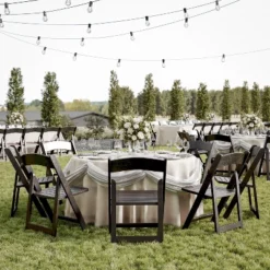 Flash Furniture Holden Commercial Grade Solid Wood Folding Dining Chairs (Set of 4)