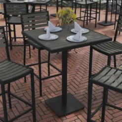 Flash Furniture Lark Commercial Grade 32" Square Outdoor Bar Height Table