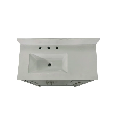 Flash Furniture Vega Bathroom Vanity with Sink and Carrara Marble Countertop 9 Flash Furniture Vega Bathroom Vanity with Sink and Carrara Marble Countertop - Image 9