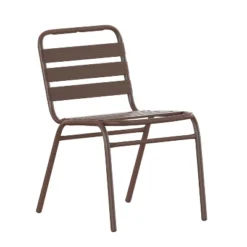 Flash Furniture Lila Aluminum Triple Slat Back Indoor-Outdoor Armless Stack Chair -Flash Furniture Sale Store GUEST e457e190 9dd4 402a 85af 24816a5a8aa4