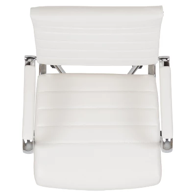 Flash Furniture High Back LeatherSoft Contemporary Ribbed Executive Swivel Office Chair 8 Flash Furniture High Back LeatherSoft Contemporary Ribbed Executive Swivel Office Chair - Image 8