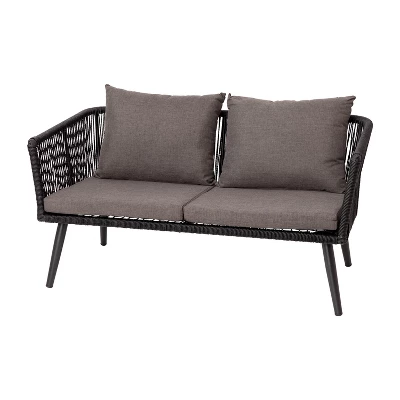 Flash Furniture Kierra Black 4-Piece All-Weather Woven Conversation Set 5 Flash Furniture Kierra Black 4-Piece All-Weather Woven Conversation Set - Image 5