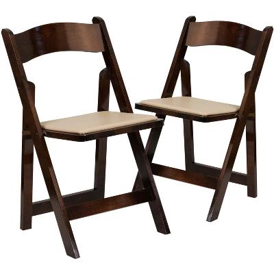 Flash Furniture HERCULES Series Wood Folding Chairs with Vinyl Padded Seat (Set of 2) 15 Flash Furniture HERCULES Series Wood Folding Chairs with Vinyl Padded Seat (Set of 2) - Image 15