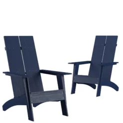 Flash Furniture Sawyer Modern All-Weather Poly Resin Wood Adirondack Chairs - Set of 2 -Flash Furniture Sale Store GUEST eb714910 58de 4dd5 982d e969469419c9