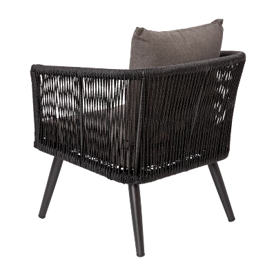Flash Furniture Kierra Black 4-Piece All-Weather Woven Conversation Set 13 Flash Furniture Kierra Black 4-Piece All-Weather Woven Conversation Set - Image 13