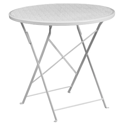 Flash Furniture Oia Commercial Grade 30" Round Indoor-Outdoor Steel Folding Patio Table 8 Flash Furniture Oia Commercial Grade 30" Round Indoor-Outdoor Steel Folding Patio Table - Image 8