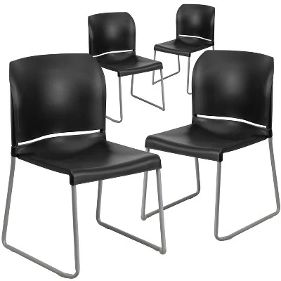 Flash Furniture HERCULES Series Contoured Stack Chairs (Set of 4) 1 Flash Furniture HERCULES Series Contoured Stack Chairs (Set of 4)