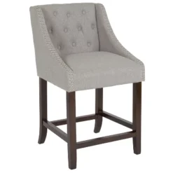 Flash Furniture Carmel Series 24" Tufted Counter Height Stool with Accent Nail Trim -Flash Furniture Sale Store GUEST ed5e3489 d044 483c abf5 b6f0b4bc7fb9