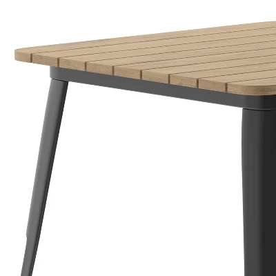 Flash Furniture Declan Commercial Grade 31.5" Square Indoor/Outdoor Dining Table 6 Flash Furniture Declan Commercial Grade 31.5" Square Indoor/Outdoor Dining Table - Image 6