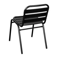 Flash Furniture Lila Aluminum Triple Slat Back Indoor-Outdoor Armless Stack Chair -Flash Furniture Sale Store GUEST ef4a5bea 3bbb 406e adbd dda8c5bf94a2