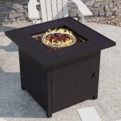 Flash Furniture 28" Square Outdoor Propane Fire Pit Table with Lid and Lava Rocks 19 Flash Furniture 28" Square Outdoor Propane Fire Pit Table with Lid and Lava Rocks -Flash Furniture Sale Store GUEST ef9fb3be fe69 4340 804e b781a6c5a92a