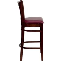 Flash Furniture Vertical Slat Back Wooden Restaurant Barstool with Upholstered Seat -Flash Furniture Sale Store GUEST f1e6b5b4 9aae 41a2 a701 731c2bf6a8bd