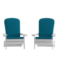 Flash Furniture Charlestown Set of 2 All-Weather Folding Adirondack Chairs with Cushions 31 Flash Furniture Charlestown Set of 2 All-Weather Folding Adirondack Chairs with Cushions -Flash Furniture Sale Store GUEST f287b987 574b 4840 a5cb 57b2eac4d95a
